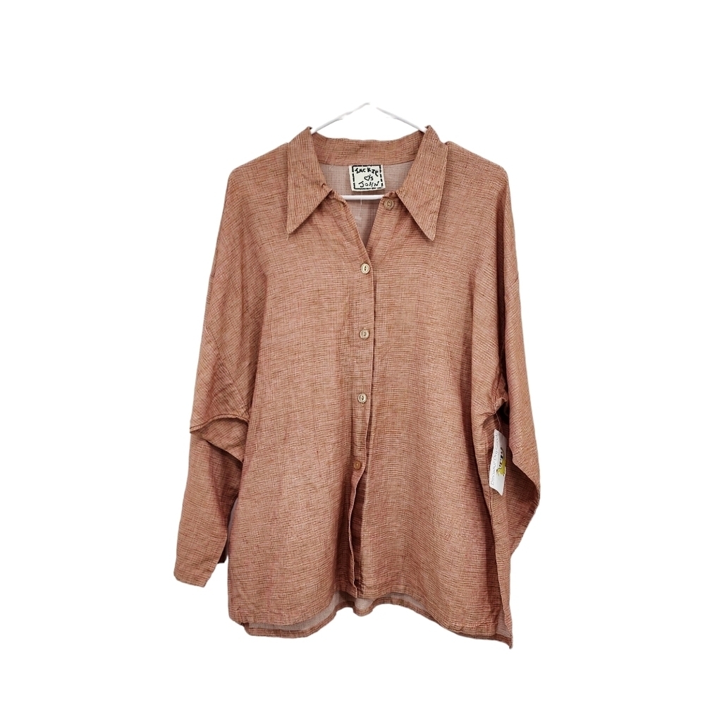Jackie Loves John Women's Linen Silk Button Down Shirt - OS